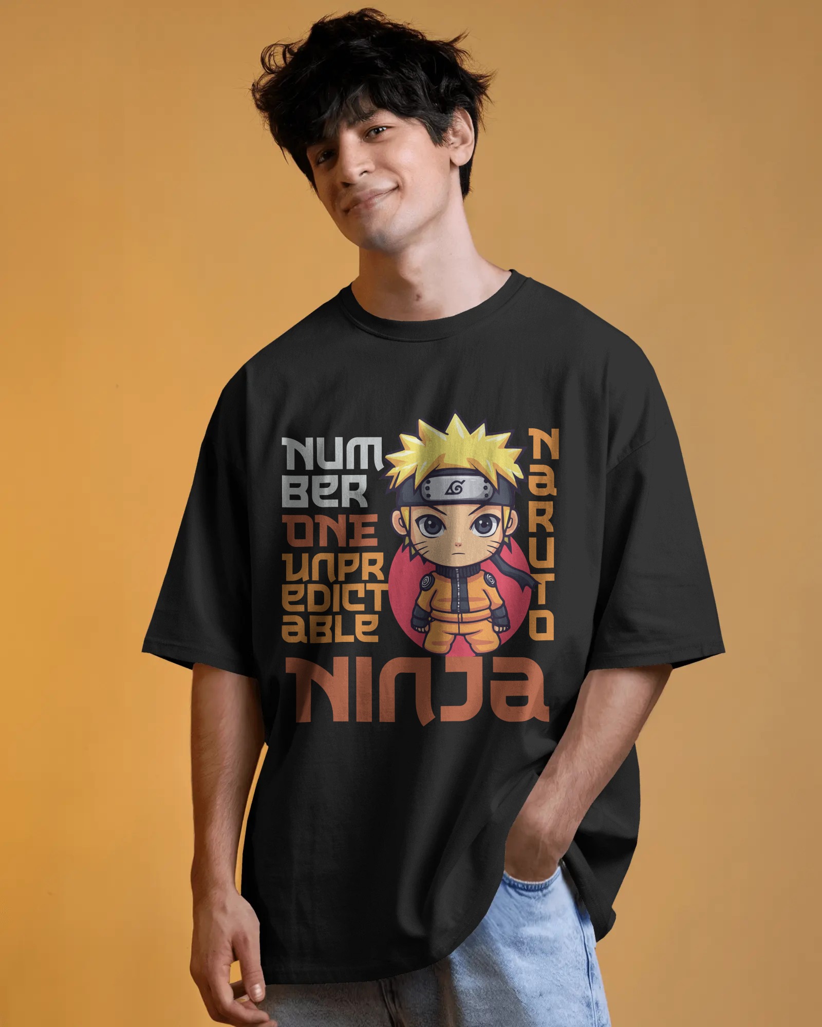 Buy Men's Naruto Uzumaki Seal Oversized T Shirt Online at Faltooos